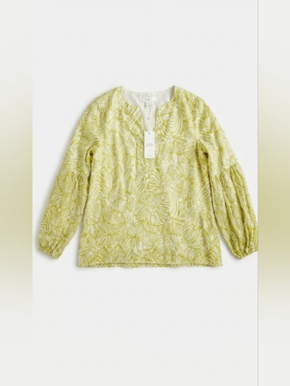 Lilly Pulitzer Laurelie Top Jardin Green Zee Bebe Size 6 NWT Ballon Sleeve